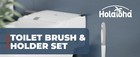 Holha Toilet Brush And Holder Set With Crevice Brush For Toilet Bowl