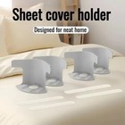 4pack Bed Sheet Holder With Lock Strips  Fit Any Bed  No More Loose Sheets Gray