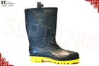 Men s Black Rubber Rain Boots Shoes Warm Lined Insulated Rain Shoes