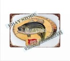 Classic Pubs Beer Large Mouth Bass Fish Tin Sign Fishing Sportsman