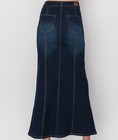 Nwt Be Girl Long Jean Skirt Size Xs - 3xl Dark Blue Stretch Maxi Denim Paneled