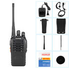 2 Pack Baofeng Long Range Walkie Talkie Uhf Handheld Two Way Radio With Earpiece