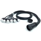 19-pin Socapex To 6 Units Edison Connectors Power Cable Fan Extension Cable 2m