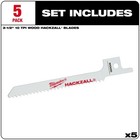 Milwaukee 49-00-5310 M12 Hackzall Blade 4  Wood Scroll 5-pack