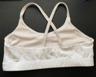 Athleta Girl White Sports Bra Size L 12   missing Removable Pads
