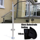 High Glass Balustrade Railing Post 110cm Glazing 316  Stainless Steel Handrail