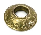 Antique Vintage Pressed Brass Socket Threaded Bobeche Chandelier Lamp Light Part