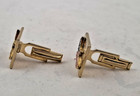 Vintage American Flag Eagle Square Gold Tone Cufflinks-excellent 