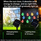 23ft 50 Led Outdoor Solar Powered String Lights For Patio Yard Porch Party Decor