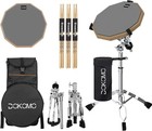 Portable 12-inch Silent Drum Practice Pad Kit With Adjustable Snare Stand