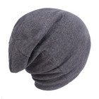 Unisex Men Women Thick Slouchy Beanies Cap Winter Warm Baggy Hat Solid Color