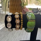 Vintage And Modern Fashion Stretch Bracelets  lot Of 7 