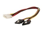 Startech com Pyo2lp4lsata 1 Ft  Lp4 To 2x Latching Sata Power Y Cable Splitter A