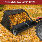 42  Tow Behind Lawn Sweeper Leaf Collector Sweeper 24 Cu ft For Lawn Atv Utv