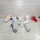 Mixed Brand Rattle Teether Grabber Lot Of 7 Plush Soft Baby Toy Animals
