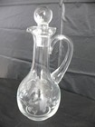 Princess House Heritage Etched Crystal Vinegar Cruet With Stopper