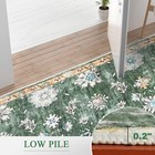 Washable Entryway Rug 2x3  Green Area Rug Small Non Slip Backing Door Mat Ind   