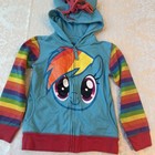 My Little Pony Rainbow Dash Roll Play Hoodie Unicorn Girls Size 6x Mohawk Mane 