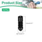 12pcs Dart Flight Protectors Aluminum Alloy Dart Wing Protectors Black