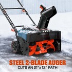 Senix 2x2 40v Max  21  Cordless Snow Thrower  Brushless 21 x12 x33 