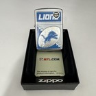 Zippo Nfl Detroit Lions Football Logo On Street Chrome Lighter - 46445 - New
