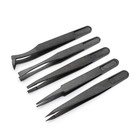 5pcs Anti-static Plastic Tweezers Set Heat Resistant Repair Tool Kit - New