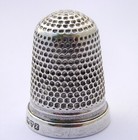 Antique 1910 Hallmark Sterling Silver Sewing Thimble Silversmith Charles Horner