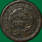 1851 Braided Hair Large Cent Choice Extremely Fine Xf  au Coin  28649