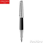 Caran D ache Leman Damier Fountain Pen Medium And Leather Case