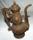 Very Rare Antique Tibetan Teapot 7 5  Tall Read    