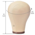 22inch Cork Canvas Block Mannequin Head Wig Display Styling