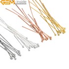 925 Silver Gold Filled Ball T Eye Pins For Jewelry Making 12pcs Hypoallergenic