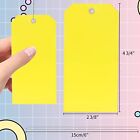 100 Pieces Yellow Plastic Shipping Tags With Wires 15mil Waterproof Blank 