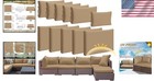 Elegant 11-piece Coffee Cushion Covers - Waterproof For Wicker   Rattan Sofas