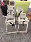Koala Kare Plastic Restaurant High Chairs W  Tray   Safety Straps  Lot Of 4