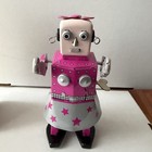Vintage Venus Robot  Pink Windup Tin Toy With Original Box And Key