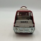 Vintage Louis   Marx Toy Co  Steel Cement Mixing Red Truck Hand Crank