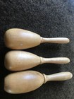 3 Vintage Wood Darning Eggs Sock Darners Wooden Egg Sewing Tool Mending Notions