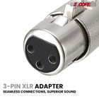 5core Xlr Connector Male Female To 1 4 Audio Jack 3 Pin Secure Mic Plug