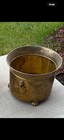 Vintage Hand Hammered Copper Cauldron Three Footed Lion s Head Handles Pot Metal