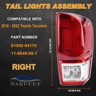 Tail Light Rear Lamp Compatible With 2016-2023 Toyota Tacoma Right Passenger Sid