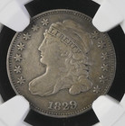 1829 Ngc Vf Small Over Large 10c Fs-901 R-4 Very Rare Variety  Bust Dime