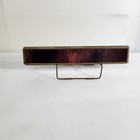 Vintage Burgundy Stained Glass   Brass Kaleidoscope W stand