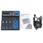 Mini Audio Mixer 4channel Bluetooth Usb Dj Sound Mixing Console Amplifier Studio