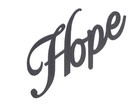 Hope Word Art Sign Home Kitchen Decor Wall Hanging Cursive Script Typography