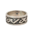 Vintage Sterling Silver 925 Modernist Tribal Native American Oxidized Ring 5