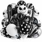 Halloween Balloons With Boo Foil Balloon For Halloween Black White Silver