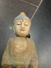 11 5 Inches Chinese Old Wood Hand Carved  buddha  Statue