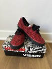 Vision Street Wear Vintage Nos Shoes Red Stipple Print In Original Box 1980s New
