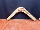 Vintage Aboriginal Hand Carved Australian Boomerangs Lot Of 2